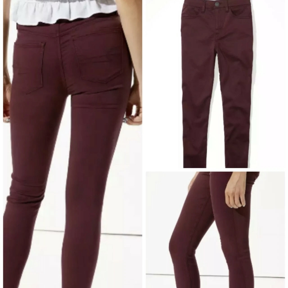 American Eagle Outfitters Maroon Jeans